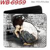 Death Note Wallet Anime Full Color Print Short Bi-fold Card Holder Unisex Coin Purse 1pcs