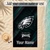 Beach TowelPhiladelphia Eagles Custom Name Text Personalized Soft Towel for Beach Pool Indoor Home Decor Gift
