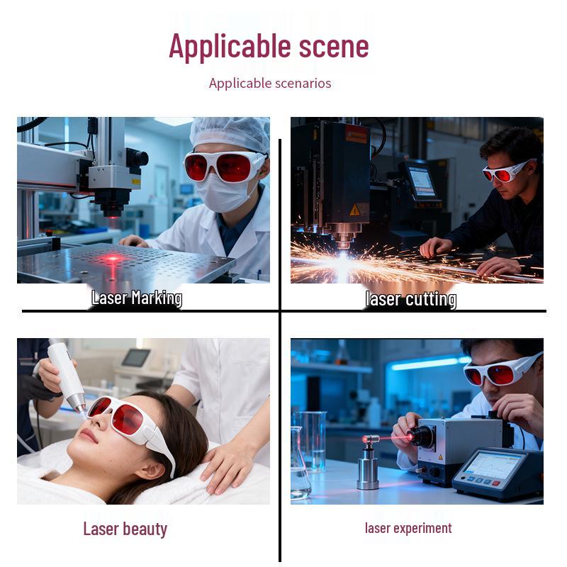 Full Spectrum Laser Safety Glasses for UV and IR Protection (532-1064nm) in Industrial Marking and Cutting.