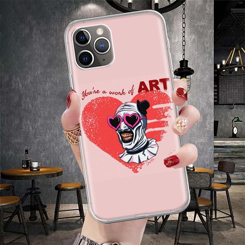 Чехол для телефона Ужасы Террифаер Мягкий для IPhone 11 17 Air 16E 16 Pro Max 15 + 14 Plus 13 Mini 12 Apple 7 SE 8 Fundas Coque 11