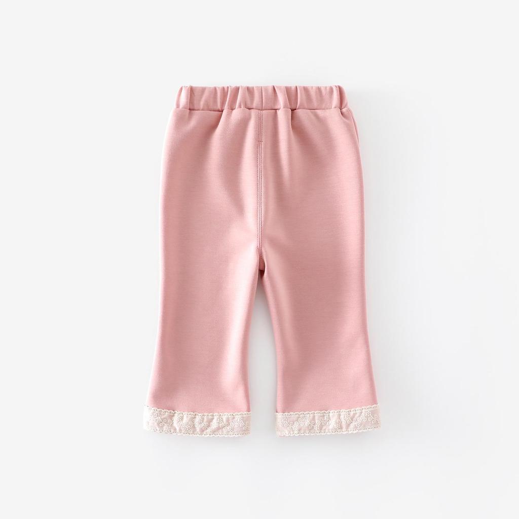 Осенние брюки-клеш для девочек в корейском стиле с дизайном в виде сердечек