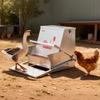 Automatic Chicken Feeder, 18.14 kg Capacity, Rainproof Treadle Poultry Feeder with Lockable Lid, No Waste, Galvanized Steel Construction, Outdoor Use,