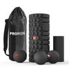 PROIRON Foam Roller Kinmaku Roller Stretch Roller Grid Foam Roller Massage Roller Fascia Roller Set with Instructions and Storage Bag 5 Piece Set