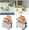 Kitchen Toy Dollhouse Decorations Doll Accessories With 2PCS Bread Miniature Toaster Toast Machine