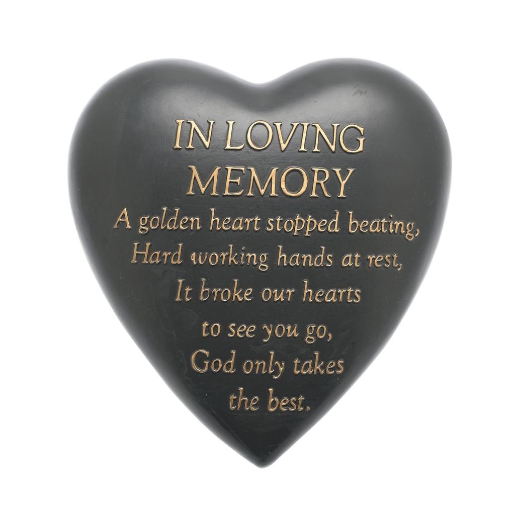 Thoughts Of You Graveside Heart Plaque - In Loving Memory