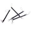 1Pcs Black Plastic Telescopic Pu Keychain Chain Mobile Phone Pendant Mountaineering Anti-Lost Rope