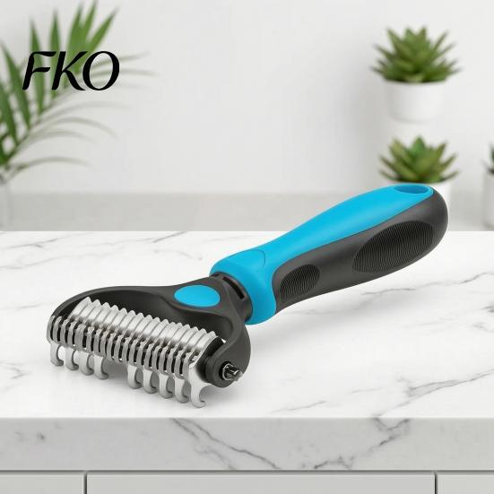 Mat Remover For Pets Pet Grooming Rake Double Sided Stainless Steel Blades Cat Deshedding Dual Side Brush Tool Undercoat for Dogs Cats Shedding