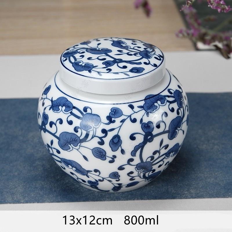 Многофункциональные герметичные контейнеры Tieguanyin, китайский синий и белый фарфор, керамика, чайница, чайный пакетик, бытовой ящик для хранения