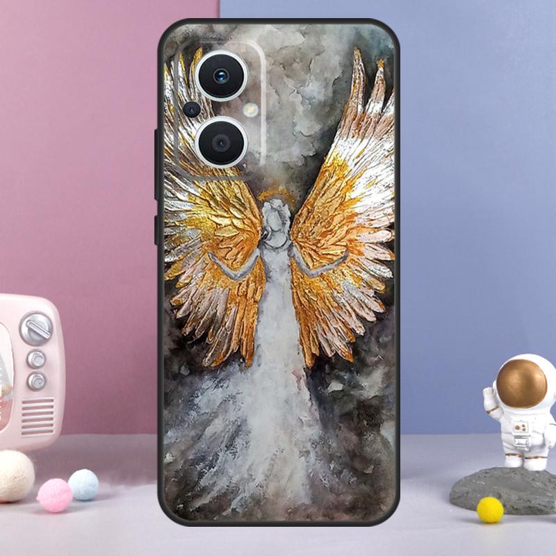 Фантастическая Ангел Девушка Крылья Чехол Для OPPO Reno 11 F 12F 13F 14F 10 12 13 14 Pro 7 8 Lite OPPO Find X9 X6 X5 X8 Pro Чехол