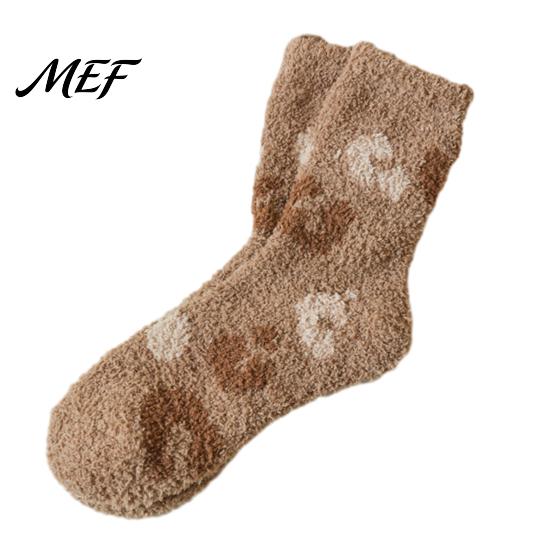Comfortable Daily Wear Socks Coral Fleece for Women, Soft Thermal Crew with Non-Binding Winter Gift Cold Feet Top, Fuzzy Sleep Cute Prints Autumn