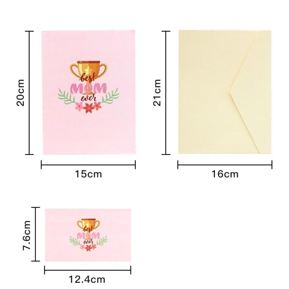 Paper Greeting Cards Pop Up Flower Bouquet Card New Handmade Card Mother's Day