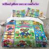 Super Mario Elite Anime Duvet Cover Set,3pcs Printed Cartoon Bedding,Cool Boutique Comforter Cover for Room Decor_LIAN