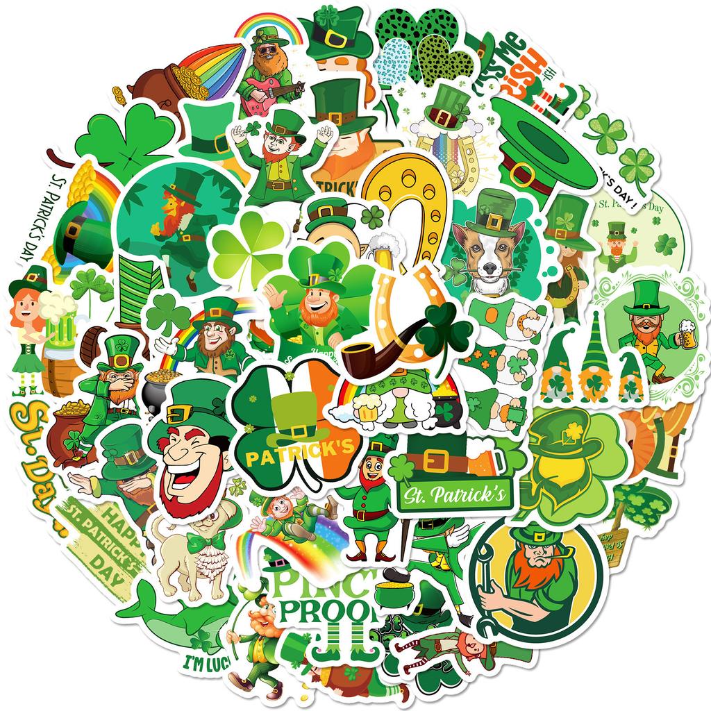 50 Ireland St. Patrick's Festival Decorative Stickers Mobile Ticket Waterproof Stickers