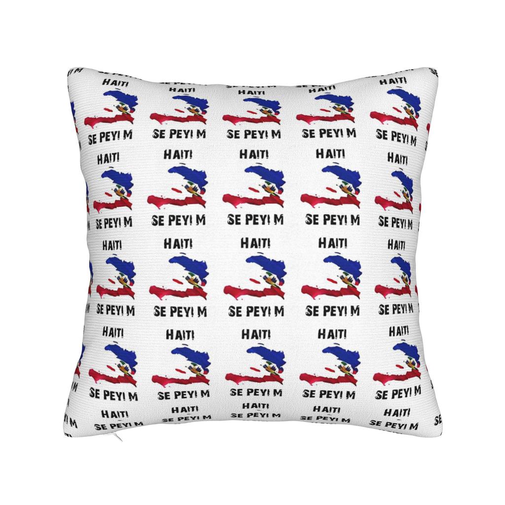 Happy Haitian Flag Day Patriotic Haiti Heritage Celebration Pillow Case Soft Pillow Cover For Living Room Bed Chair Pillowcases
