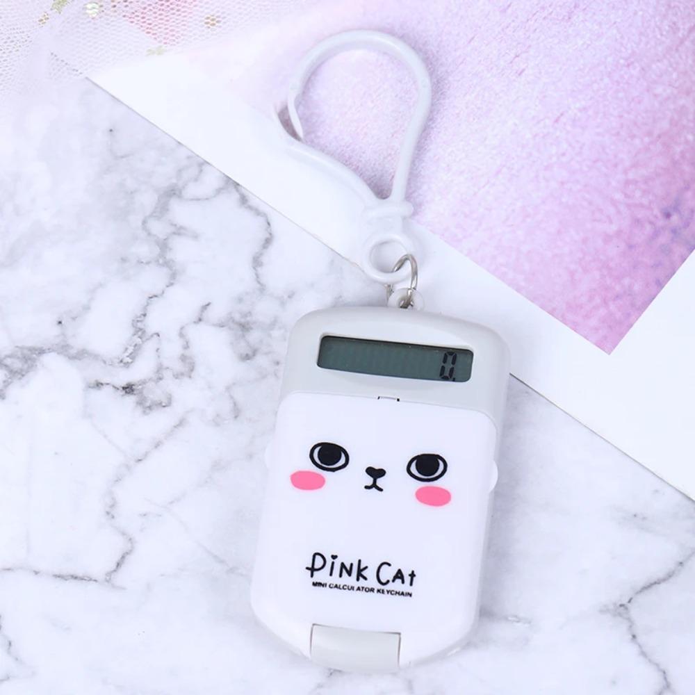 Mini Cartoon Calculator Pendant Cute Keychain Calculator Practical Portable Digits Display