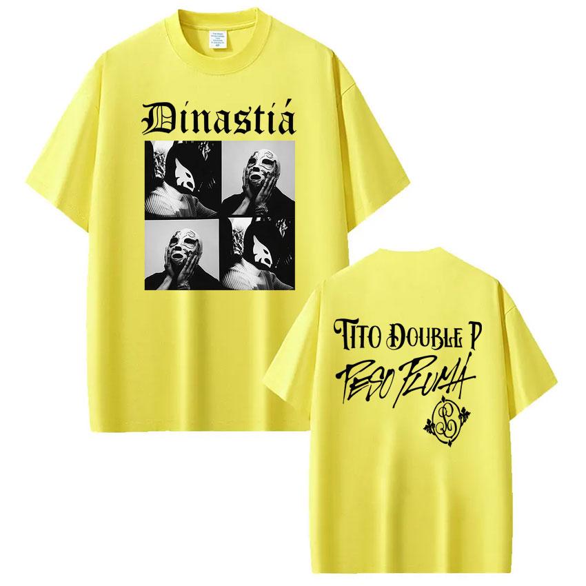 Rapper Peso Pluma Tito Double P Dinastia Album Vintage Print Tees Men Women Fashion Tshirts Gothic Punk Casual Cotton Tshirt