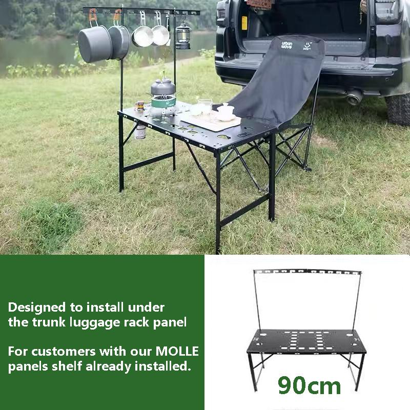for Isuzu MU-X RF 2013-2019 Modular Storage Panel Shelf Rear Trunk Molle Panel Luggage Carrier Trunk Organizer Boot Space Saver