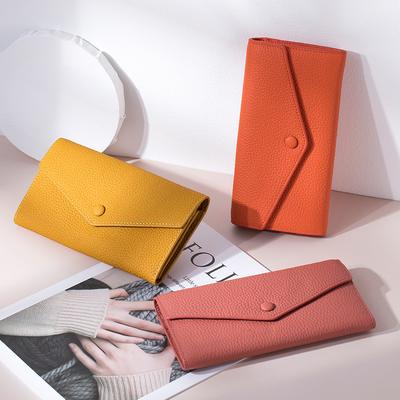 Новый длинный кошелек, многофункциональный клатч, кошелек для мобильного телефона, мягкая кожа, кошелек простого темперамента, большой вместимости