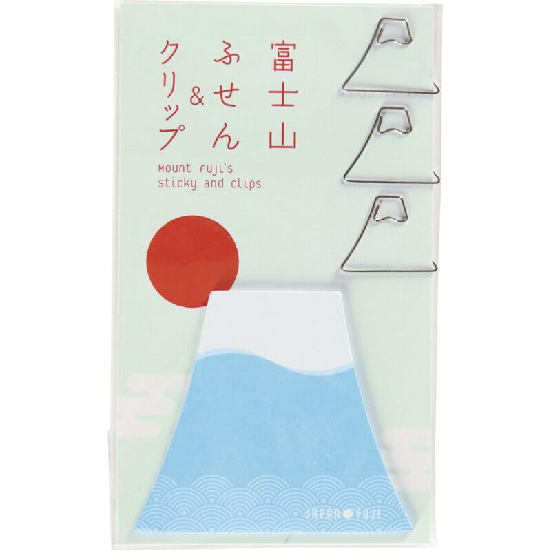 Mount Fuji Sticky Notes Clips Set Stationery Memo Steel