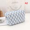Ins клетчатый вязаный пенал большой емкости, сумка для ручек, стационарная сумка на молнии