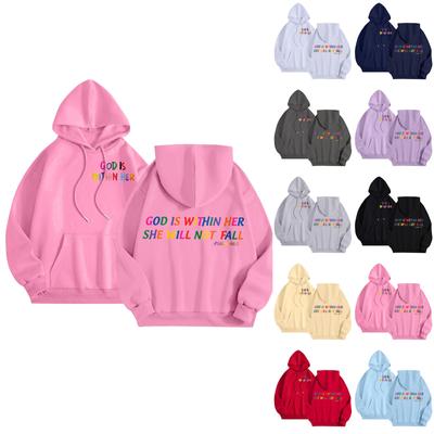 Женская повседневная удобная плюшевая кофта с длинным рукавом и свободным воротом с принтом