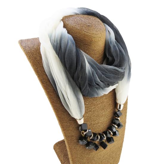 Летний женский шарф, стильный и удобный, очаровательное женское ожерелье из смолы с камнем, уличная одежда, защита от солнца