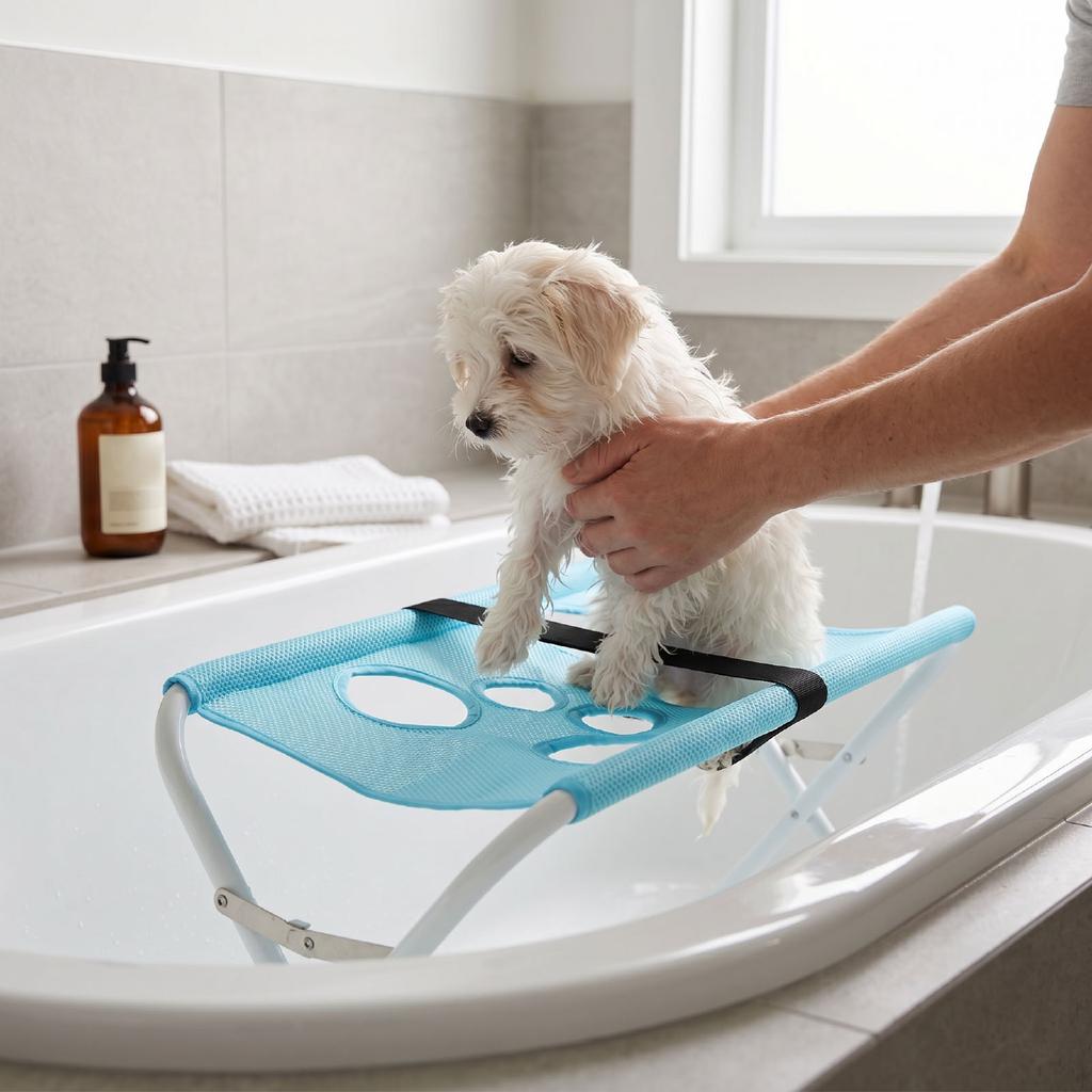 Pet Grooming Hammock Hanging Harness Hanger Breathable Folding Multi Functional for Picking Ears Grooming Bathing