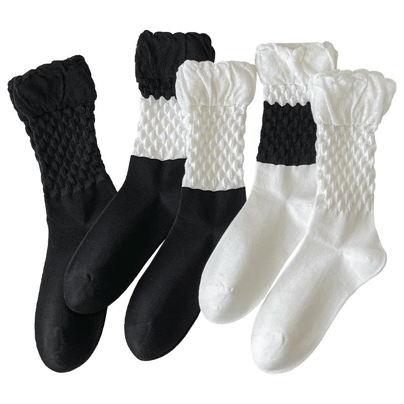 Женские бесшовные носки-пузыри, носки-трубы в стиле принцессы, весенне-осенние универсальные носки с высоким паголенком