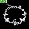 Charming Butterfly Pattern Bracelets Real 925 Sterling Silver Cubic Zirconia For Women Female Pretty Wedding Design Gifts