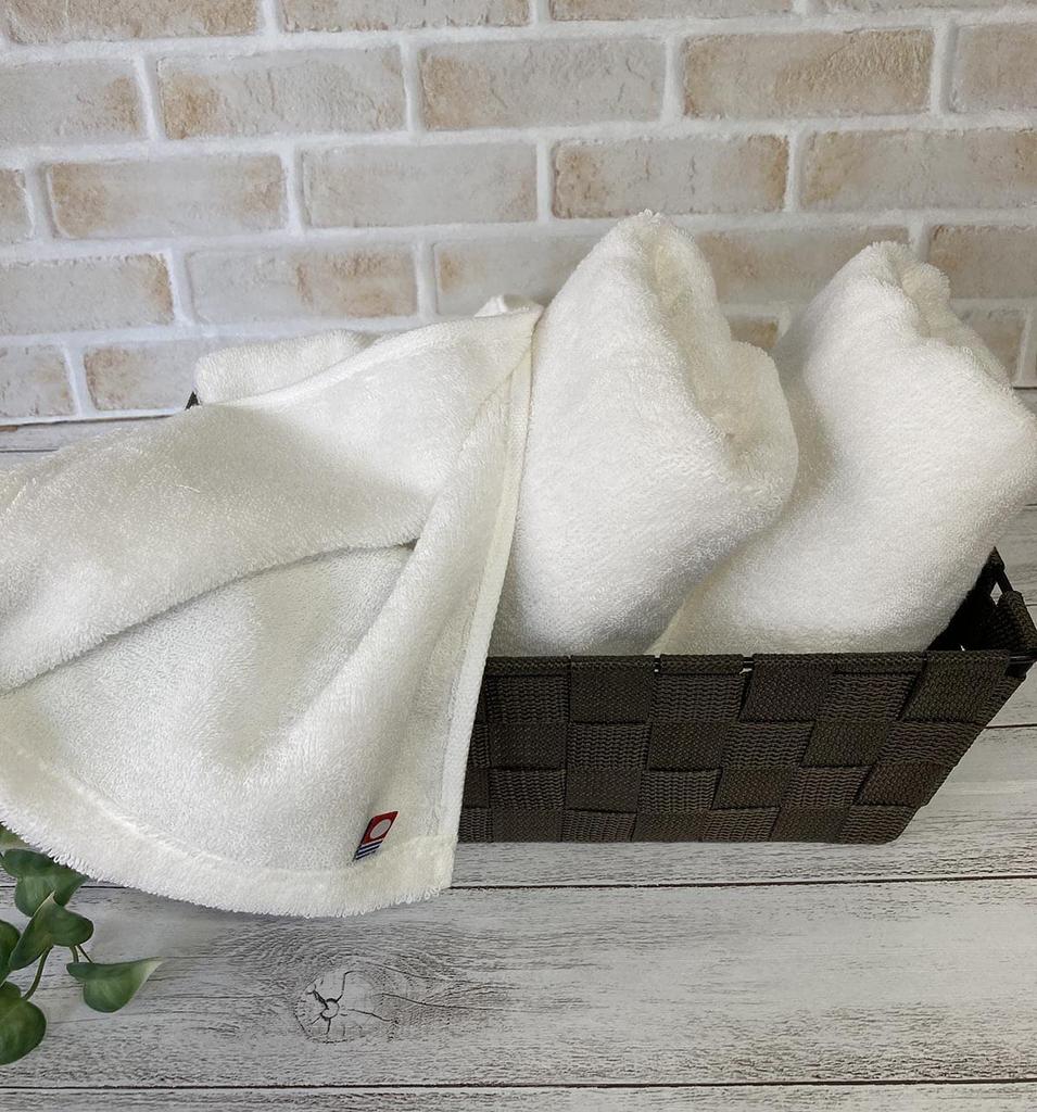 Imabari Towel Color Face Towel Set of 5 Antibacterial Treatment 34x80cm White