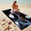 1Pc Christmas Wreath Romance Beach Towel Microfiber Beach Towel Thin Absorbent For Beach Swimming Yoga Bath Sports