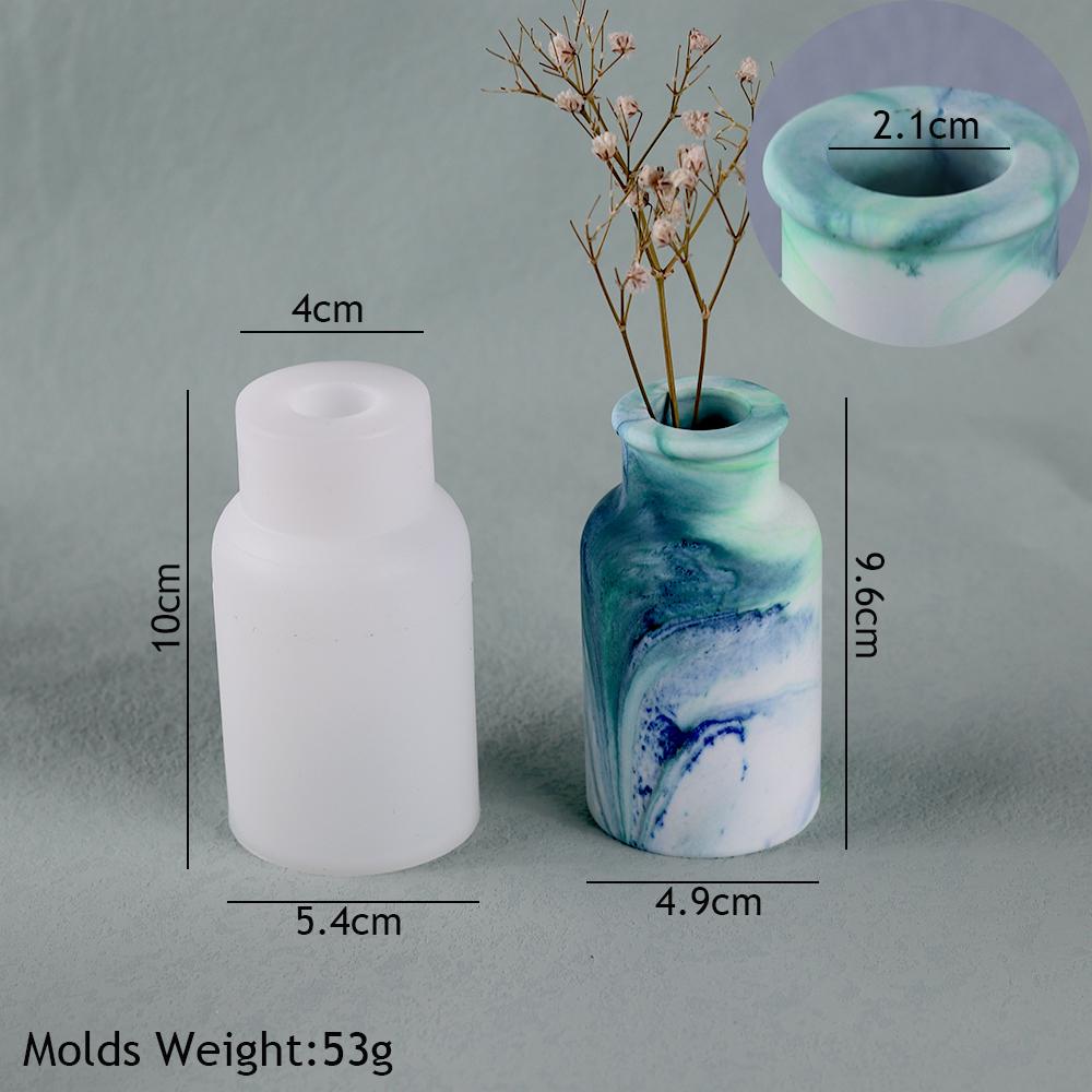 Hexagon Diamond Vases Silicone Molds for DIY Plaster Concrete Pen Holder Planter Mould Home Decor Ornament Handmade Gift