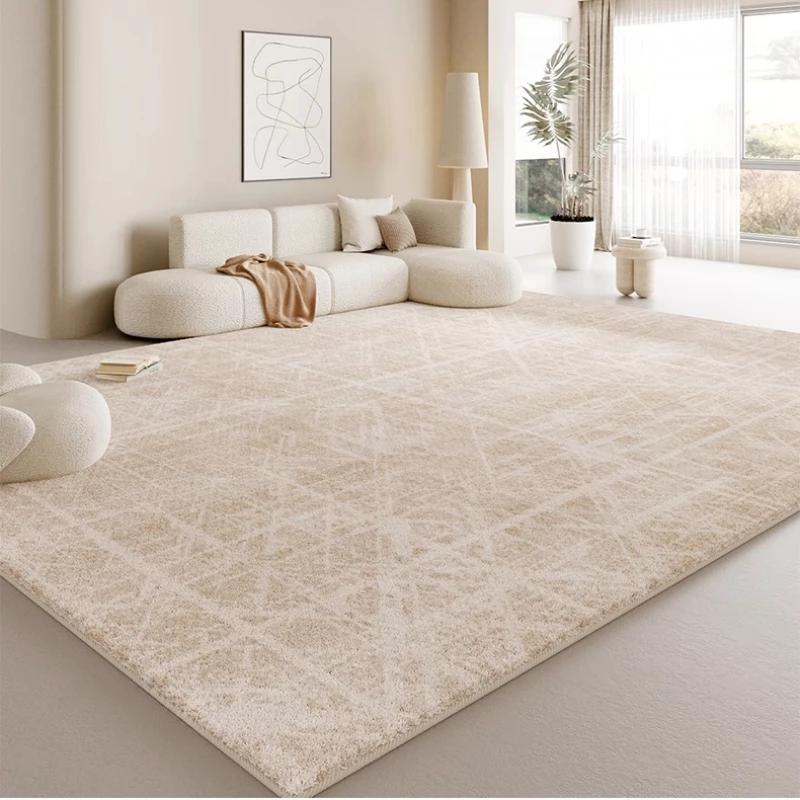 Large Size Living Room Decoration Soft Carpet Cream Style Rugs for Bedroom Thick Washable Bedside Floor Mat Home Fluffy Soft Rug