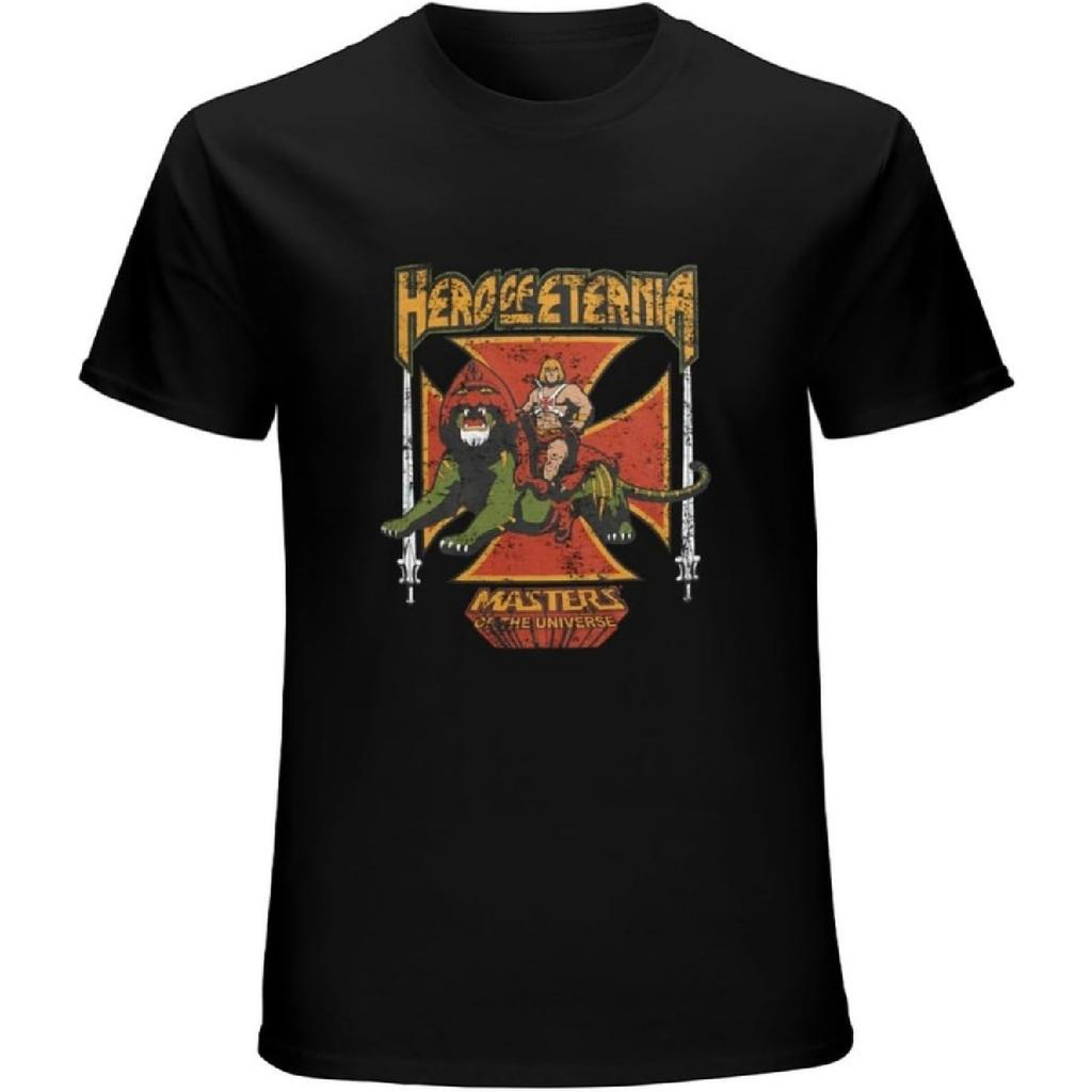 Danshaosu Licence Officielle Héros De Eternia Gros & Grand Vintage T Shirt Short Sleeve Funny Top Black