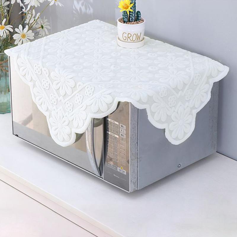 60x60cm Dust Cover Universal Lace Microwave Oven Bedside Table Cover Tea Table Decorative Cloth Home Decor