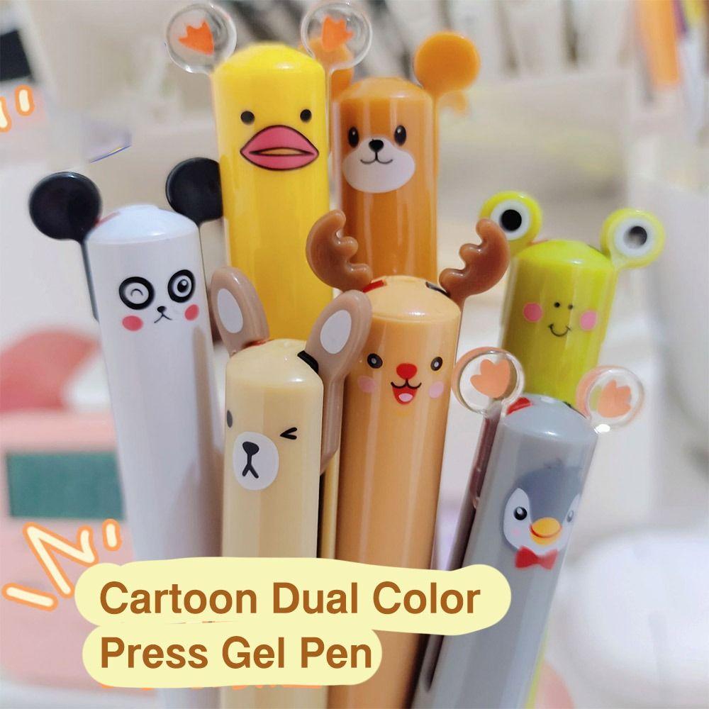 Black/Red Ink Animal Ear Pen 0.7mm Tip Gel Pen High Quality Signature Pen  Student