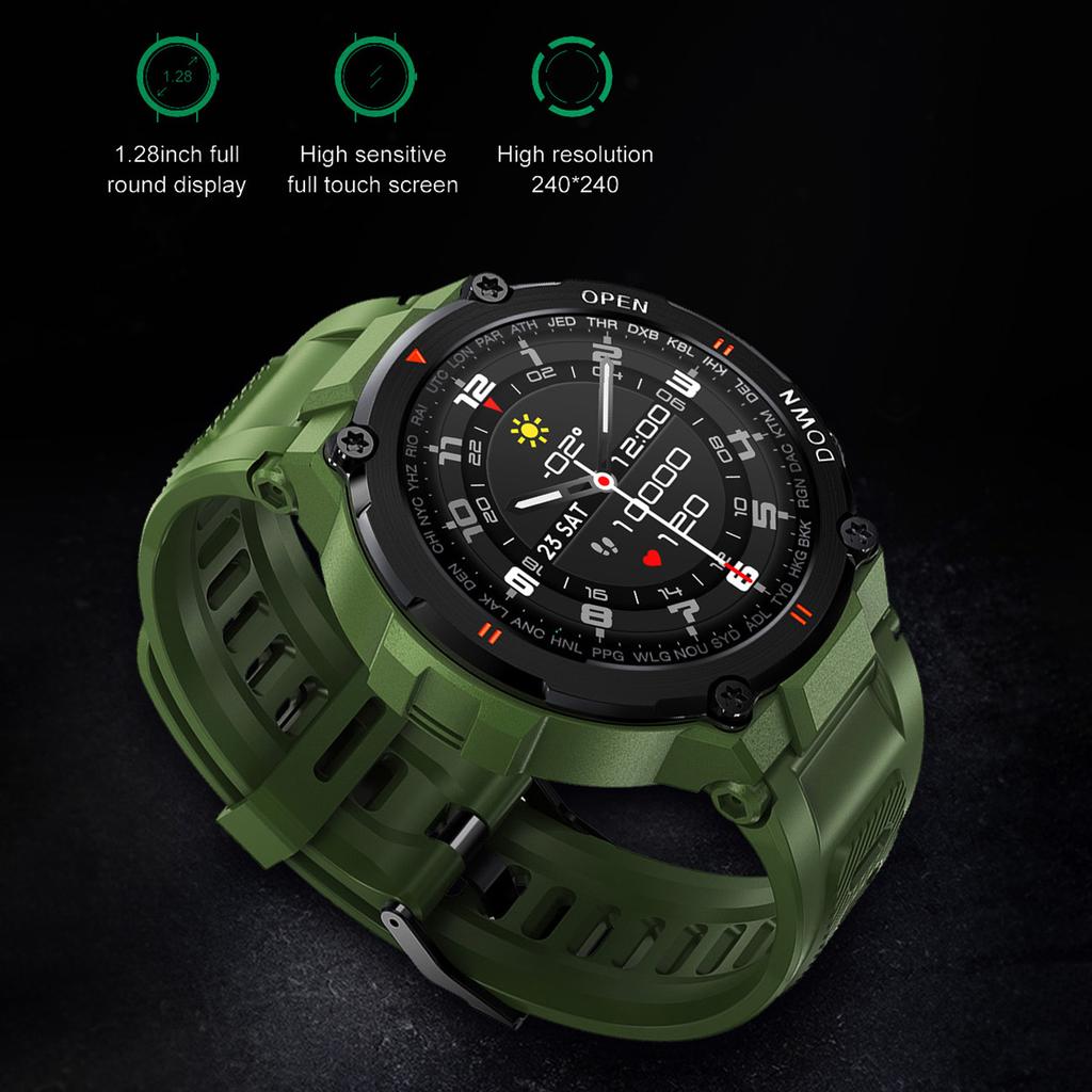 Фитнес-браслет K22 1,28-дюймовый IPS-экран, монитор сердечного ритма, артериального давления, Bluetooth-совместимые умные часы