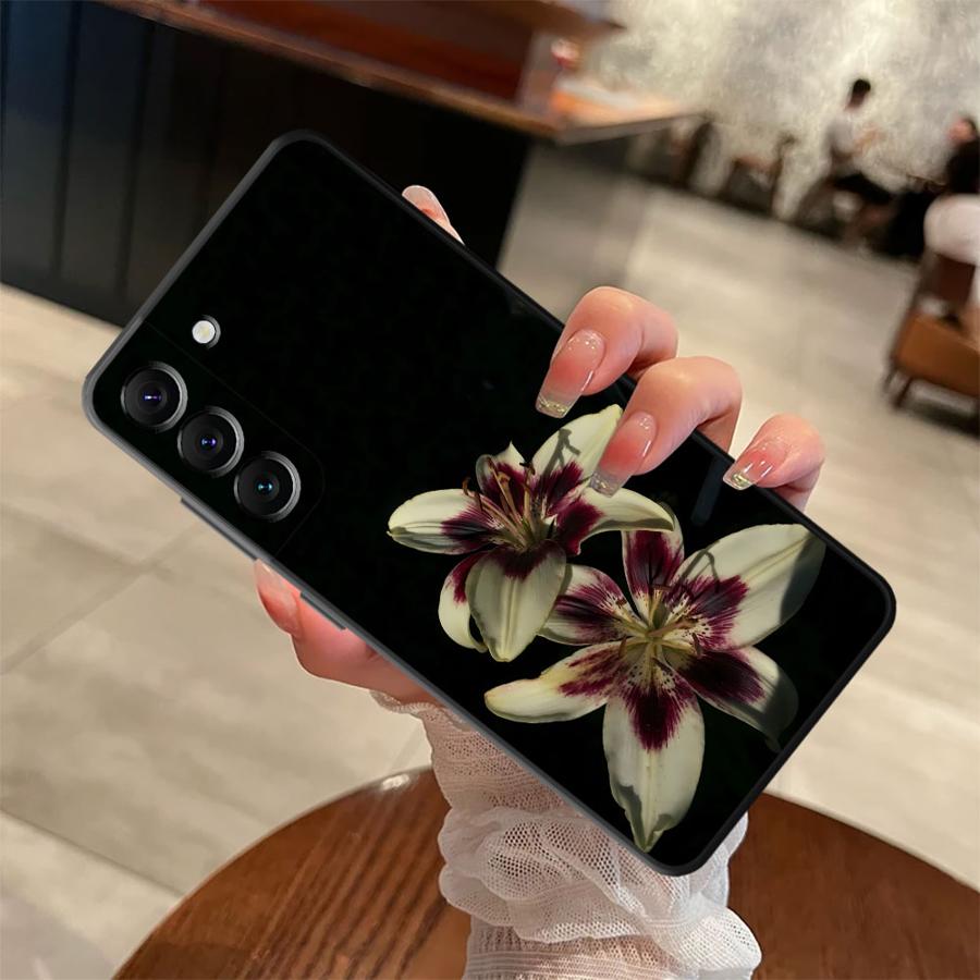 Чехол для телефона Samsung Galaxy A26 A72 A23 A22 A25 A71 A32 A53 A35 A55 A41 A24 A52 A36 A73 A51 с принтом цветов лилии и орхидеи