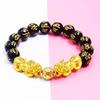 Black Simple Atmosphere Imitation Agate Obsidian Crystal Bracelet Chain Men Handmade Pixiu Bracelet