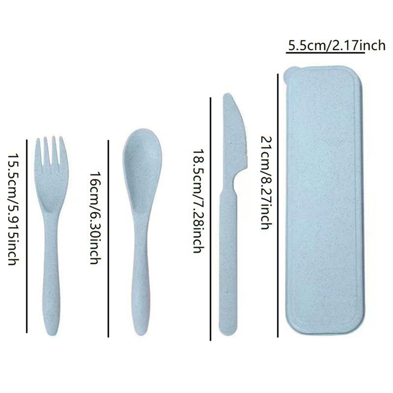 Набор посуды, нож для пшеницы, вилка и ложка, трехсекционные аксессуары для кемпинга на открытом воздухе, набор походной посуды 3 в 1