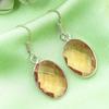 Yellow Topaz Gemstone 925 Sterling Silver Plated Hook Women's Earrings Jewelry WHE-E11
