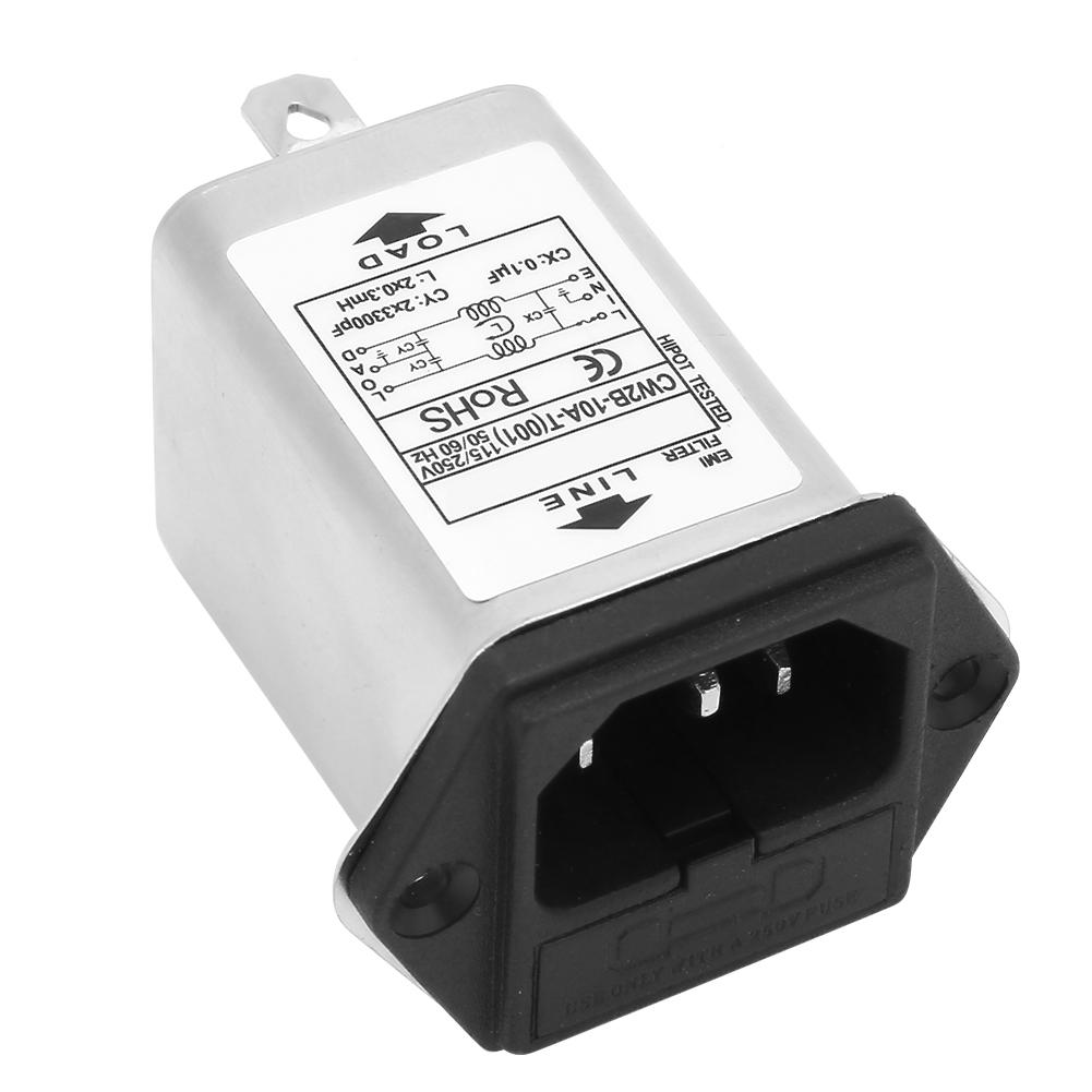 CW2B10A Т (001) Фильтр питания EMI с гнездом предохранителя 2 в 1 Single Safety 125250v