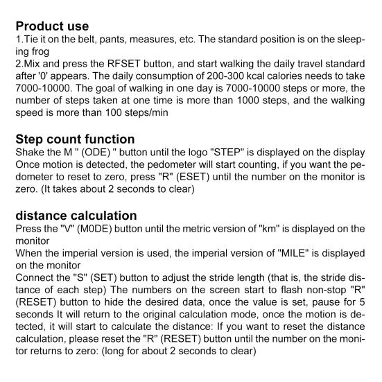 1 Set Digital Pedometer High Clearly Accurate Reading Sensitive Touch Button Electronic Large Screen Pedometer Running Use