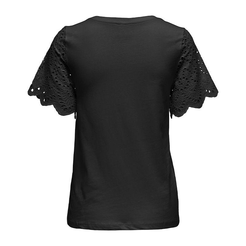 Эбба обычная блузка с круглым вырезом и кружевными рукавами ТОЛЬКО для женщин