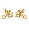 [M7136] - Gold Plated 'Cupids' Earrings - 10x9 Mm