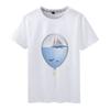 Summer Round Neck 3D Goldfish And Shark Print Top Fashionable Casual Short Sleeved Men's T-shirts