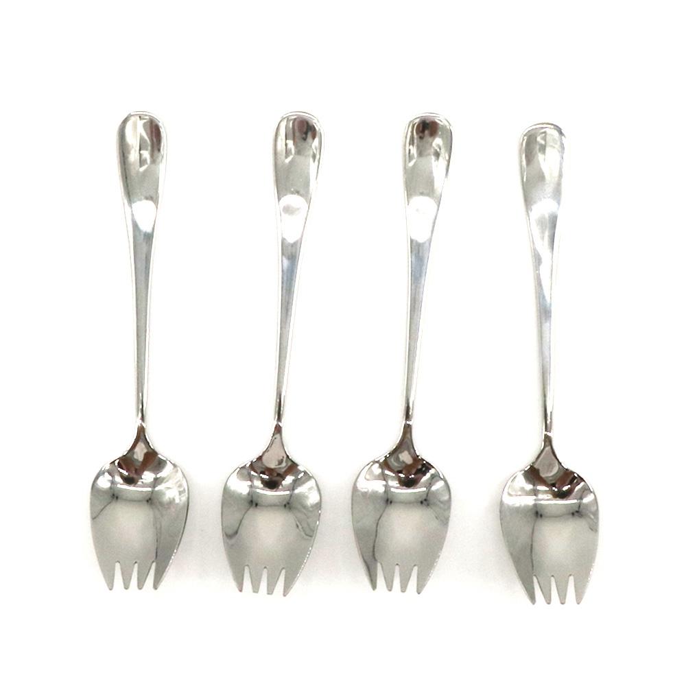 Мороженое Уличные Многоразовые Длиннорукие Вилки-ложки из Нержавеющей Стали Десертные Ложки Салатные Вилки Столовые приборы