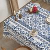 Новая скатерть в китайском стиле, сине-белый фарфор, украшение, пылезащитная и теплоизоляционная, бытовая скатерть для обеденного стола, скатерть для кофейного столика