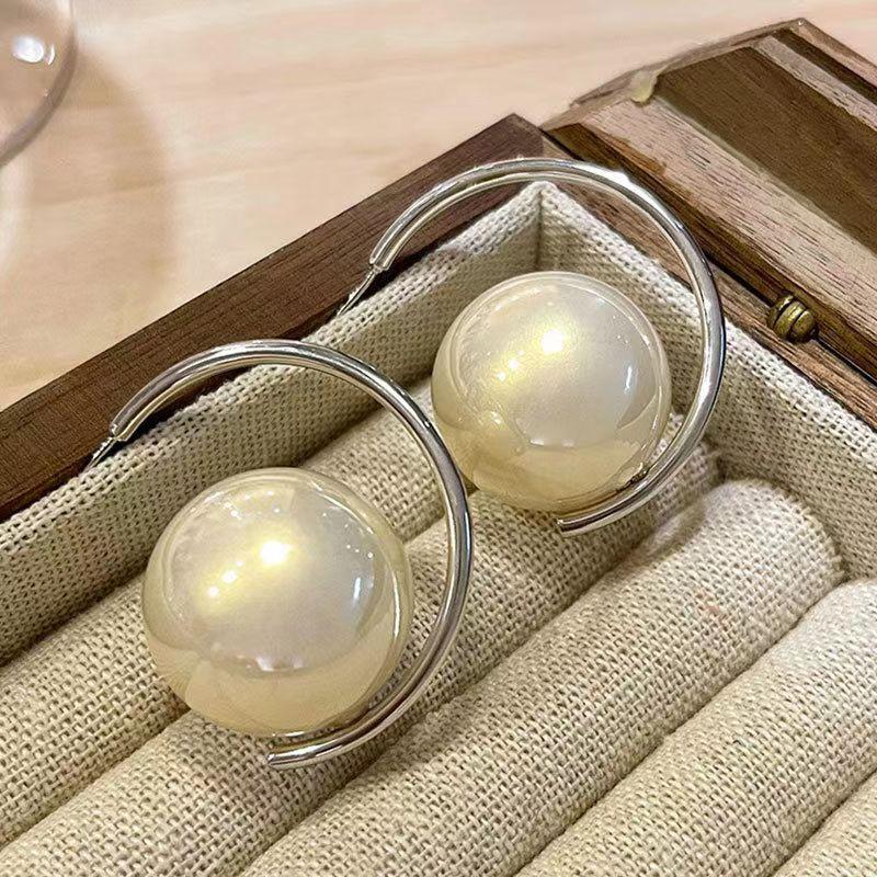 Темпераментные модные серьги-кольца Стильные и высококачественные серьги с кристаллами Легкие роскошные уникальные и универсальные серьги