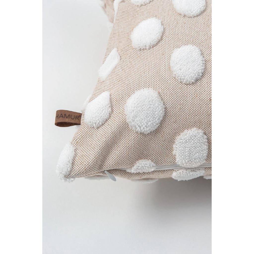 Bohemian Special Design Punch Pattern Decorative Rectangular Throw Pillow Case Point Ecru